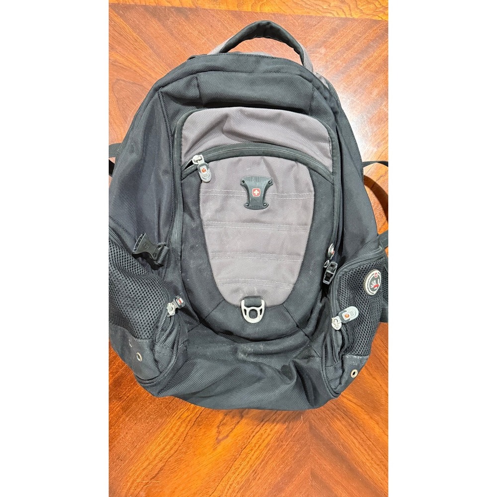Swiss‎ Gear Backpack Computer Laptop Synergy Shock Business Black Gray